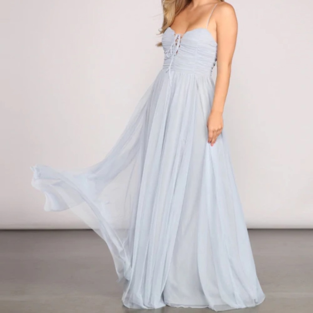 WINDSOR AVIVA FORMAL A-LINE HIGH SLIT DRESS- NEW WITH TAGS!!